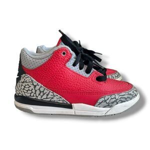 Air Jordan 3 Retro SE PS 'Unite' Kids Red Sneakers Size 11C